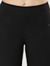 Women's Microfiber Elastane Stretch Performance 7/8th Leggings with Back Waistband Pocket and Stay Dry Technology - Black