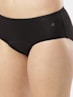 Women's Super Combed Cotton Elastane Stretch Period Panty with Leak Proof Inner Absorbent Layer and Stay Fresh Treatment - Black