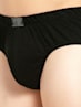 Men's Super Combed Cotton Solid Poco Brief with Ultrasoft Concealed Waistband - Black(Pack of 2)