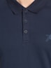 Men's Super Combed Cotton Rich Solid Half Sleeve Polo T-Shirt - Navy