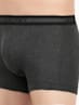 Men's Super Combed Cotton Rib Solid Trunk with Stay Fresh Properties - Black Melange