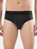 Men's Super Combed Cotton Solid Brief with Stay Fresh Properties - Black Melange(Pack of 2)