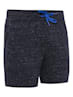 Boy's Super Combed Cotton Rich Graphic Printed Shorts with Side Pockets - Black Snow Melange