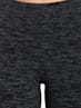 Women's Super Combed Cotton Elastane Stretch Slim Fit Capri with Ultrasoft Waistband - Black Marl