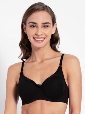 Under-Wired Padded Super Combed Cotton Elastane Stretch Full Coverage T-Shirt Bra