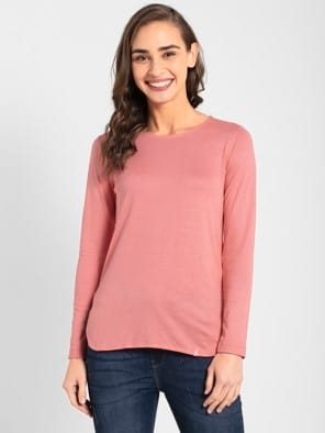 Micro Modal Cotton Relaxed Fit Round Neck Full Sleeve T-Shirt