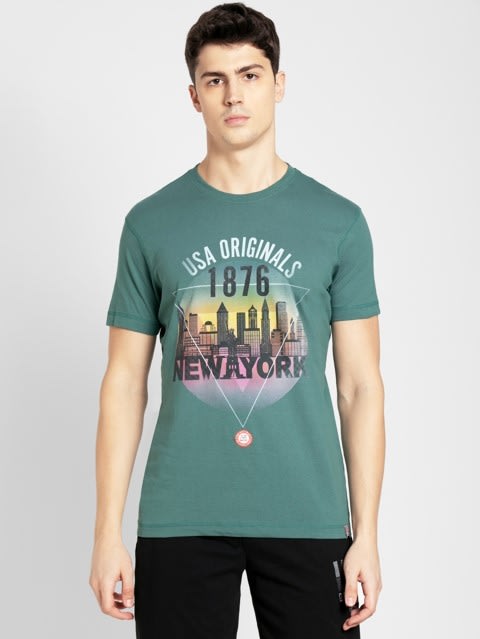 Green Spruce Crew neck Graphic T-shirt