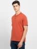 Half Sleeve Henley T-Shirt for Men - Cinnabar