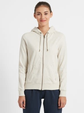 Super Combed Cotton French Terry Fabric Hoodie Jacket with Side Pockets