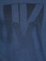 Men's Super Combed Cotton Rich Graphic Printed V Neck Full Sleeve T-Shirt - Jet Navy & Bijou Blue