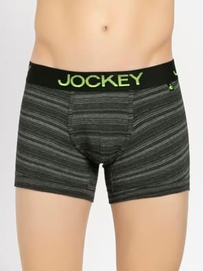 Super Combed Cotton Blend Elastane Stretch Stripe Trunk with Ultrasoft Waistband