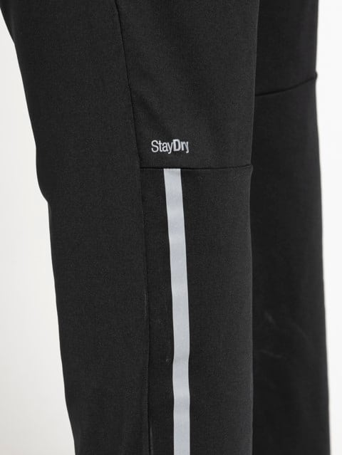 Men's Microfiber Elastane Stretch Slim Fit Trackpants with Zipper Pockets and Stay Fresh Treatment - Black