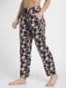 Ultra-soft Pyjama for Women with Side Pocket & Drawstring - Black Assorted Prints