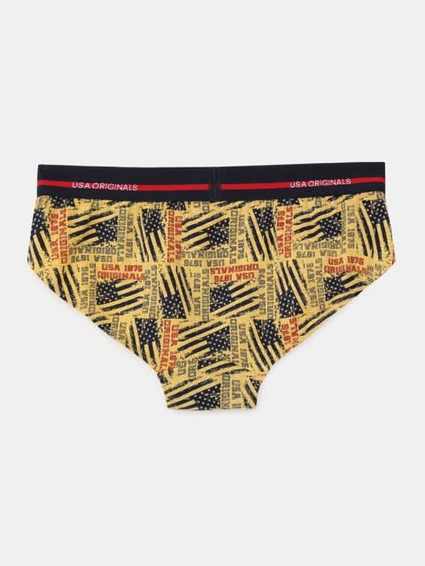 Boy's Super Combed Cotton Elastane Stretch Printed Brief with Ultrasoft Waistband - Assorted Prints(Pack of 2)