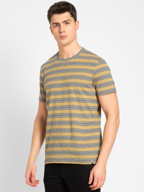 Mid Grey & Burnt Gold T-Shirt