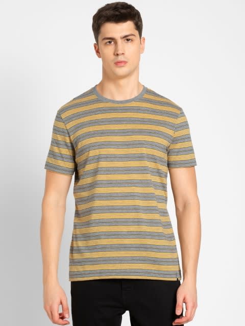 Mid Grey & Burnt Gold T-Shirt