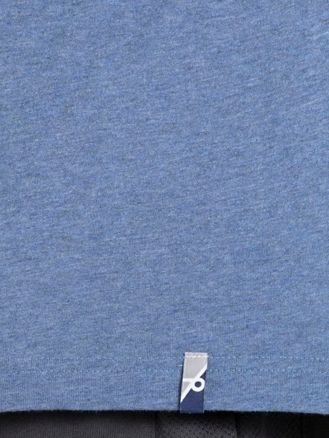 Men's Super Combed Cotton Rich Solid Round Neck Half Sleeve T-Shirt - Light Denim Melange