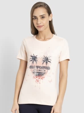 Ballet Pink Crew Neck Graphic T-shirt