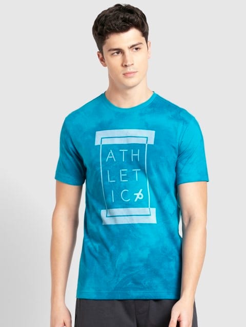 Men's Super Combed Cotton Rich Graphic Printed Round Neck Half Sleeve T-Shirt - Carabian Sea Printed