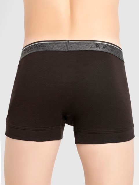 Men's Super Combed Cotton Rib Solid Trunk with Ultrasoft Waistband - Brown