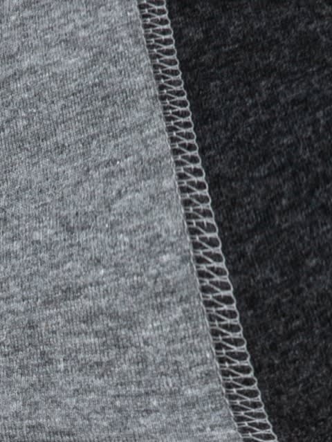 Men's Super Combed Cotton Solid Brief with Stay Fresh Properties - Black Melange & Mid Grey Melange