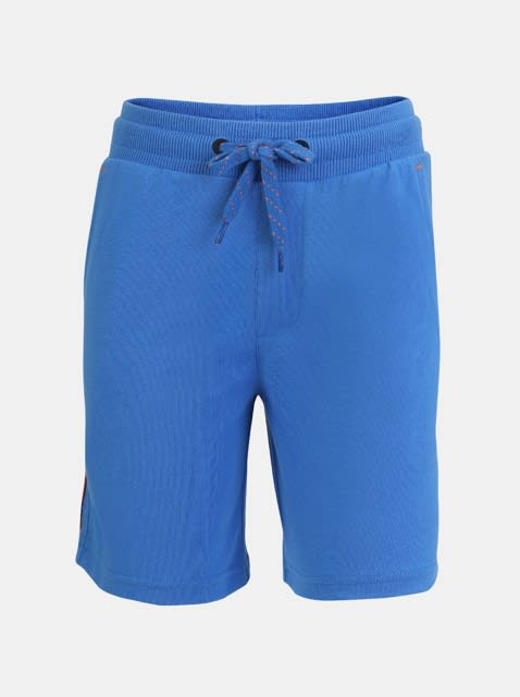 Solid Shorts for Boys with Side Pocket & Drawstring - Palace Blue