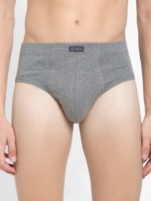 Super Combed Cotton Rib Solid Brief with Stay Fresh Properties