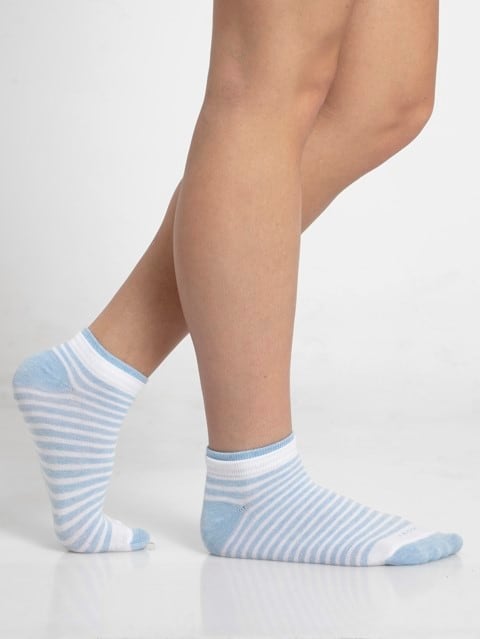 White& Sky Melange Women Low show socks Pack of 2
