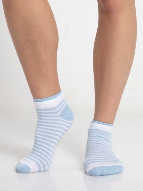 White& Sky Melange Women Low show socks Pack of 2