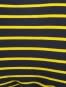 Men's Super Combed Cotton Elastane Stretch Stripe Brief with Ultrasoft Waistband - Navy Blue & Empire Yellow Striped