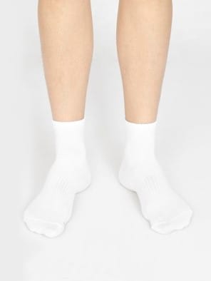 White Men Ankle Socks