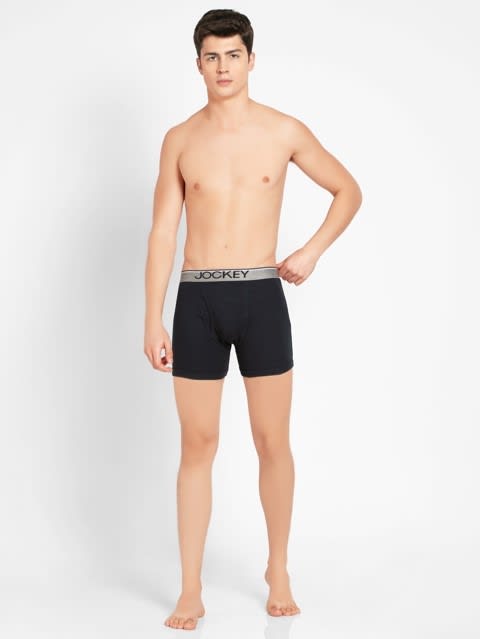 Super Combed Cotton Rib Solid Boxer Brief with Ultrasoft Waistband