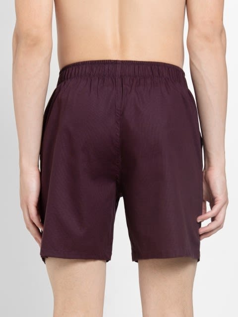 Men's Tencel Lyocell Cotton Solid Boxer Shorts with Side Pocket - Assorted