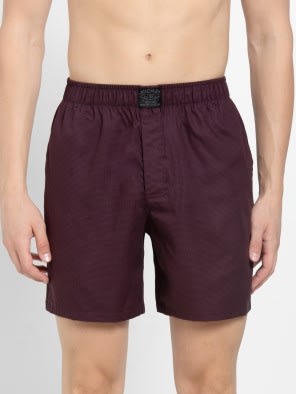 Tencel Lyocell Cotton Solid Boxer Shorts with Side Pocket