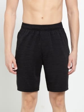 Lightweight Microfiber Fabric Straight Fit Solid Shorts