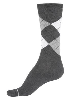 Charcoal Melange - Angle Motif Men Calf Length Socks