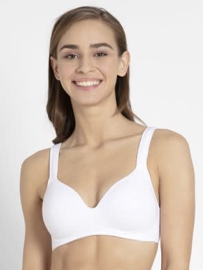 Wirefree Padded Super Combed Cotton Elastane Stretch Full Coverage Lounge Bra