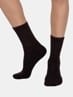 Men's Compact Cotton Terry Crew Length Socks With Stay Fresh Treatment - Brown