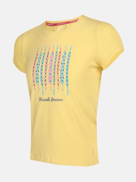 Round Neck Half Sleeve T-Shirt for Girls - Popcorn