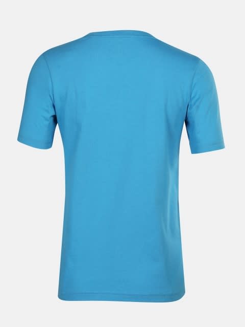 Boy's Super Combed Cotton Graphic Printed Half Sleeve T-Shirt - Malibu Blue