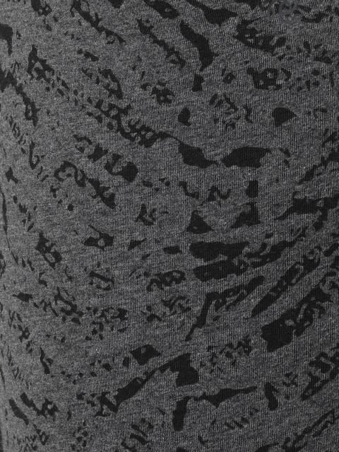 Charcoal Melange Printed Track Pant