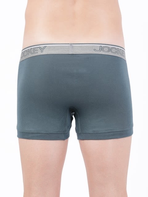 Men's Super Combed Cotton Rib Solid Trunk with Ultrasoft Waistband - Deep Slate