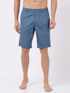 Super Combed Mercerised Cotton Woven Fabric Straight Fit Solid Shorts