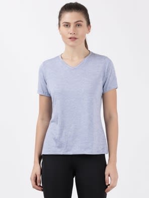 Microfiber Fabric Relaxed V Neck Performance T-Shirt