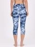Slim Fit Capri for Women with Stayfresh Treatment - Sky Captain Printed