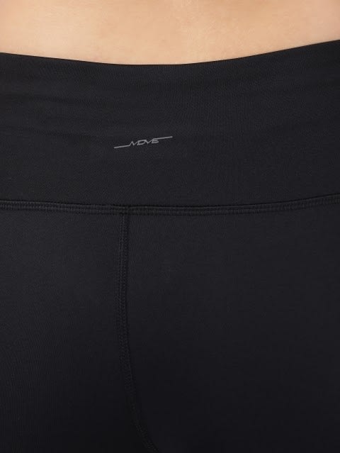Women's Microfiber Elastane Stretch Performance Leggings with Breathable Mesh and Stay Dry Technology - Black