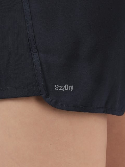 Women's Lightweight Microfiber Fabric Straight Fit Shorts with Zipper Pockets and Stay Fresh Treatment - Sky Captain