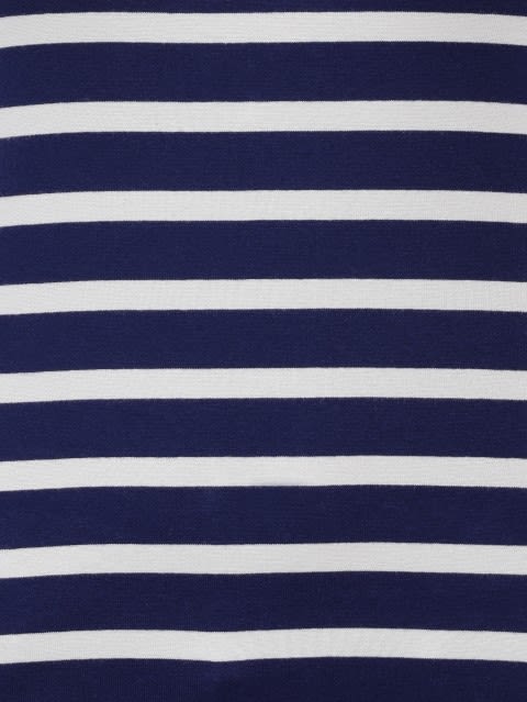 Imperial Blue Yarn Dyed Stripe 3/4 Sleeve T-Shirt