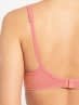 Women's Wirefree Padded Super Combed Cotton Elastane Stretch Medium Coverage Lace Styling T-Shirt Bra with Adjustable Straps - Candlelight Peach