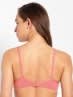 Women's Wirefree Padded Super Combed Cotton Elastane Stretch Medium Coverage Lace Styling T-Shirt Bra with Adjustable Straps - Candlelight Peach